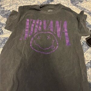 NIRVANA Charcoal and Violet Tee